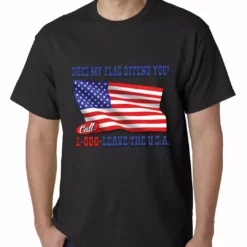 Bewild Does My Flag Offend You? Mens T-shirt Say It Loud