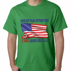 Bewild Does My Flag Offend You? Mens T-shirt Say It Loud