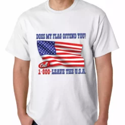 Bewild Does My Flag Offend You? Mens T-shirt Say It Loud