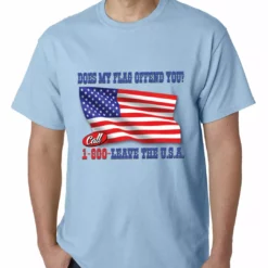 Bewild Does My Flag Offend You? Mens T-shirt Say It Loud