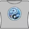 Bewild Dolphin Ying Yang Girls T-Shirt (Grey) 1 Bewild Dolphin Ying Yang Girls T-Shirt (Grey)