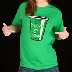 Bewild St.Patricks Day Drink Till Yer Irish Green Cup Girl's T-Shirt