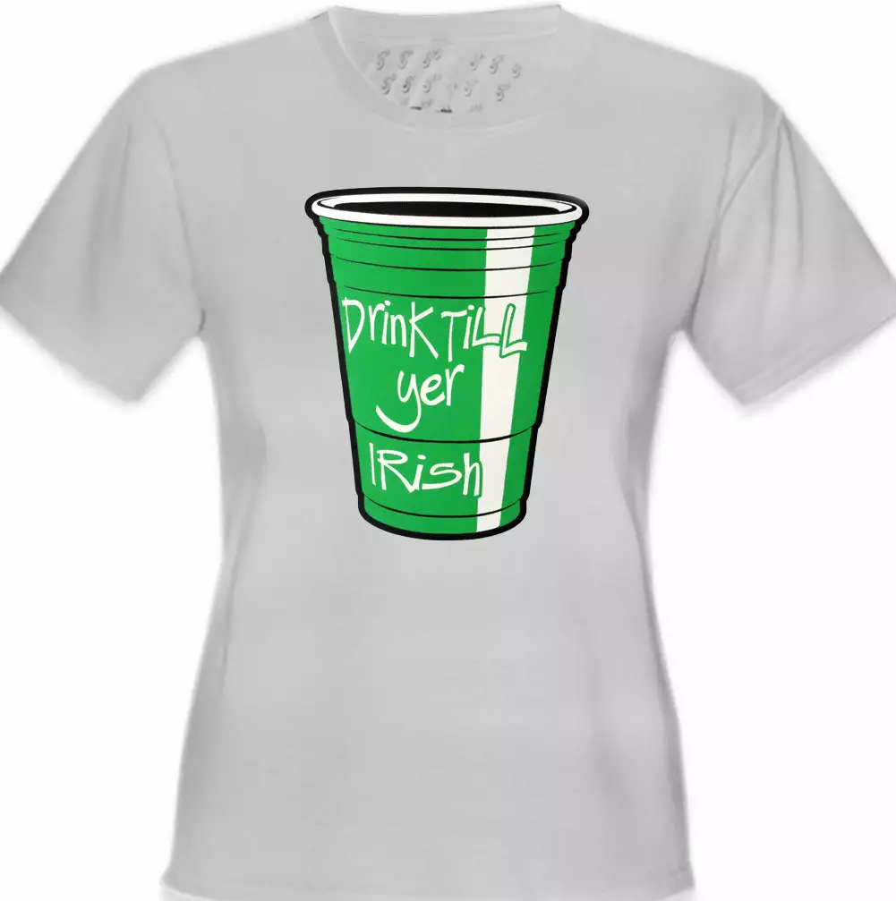 Bewild St.Patricks Day Drink Till Yer Irish Green Cup Girl's T-Shirt 9 Bewild St.Patricks Day Drink Till Yer Irish Green Cup Girl's T-Shirt