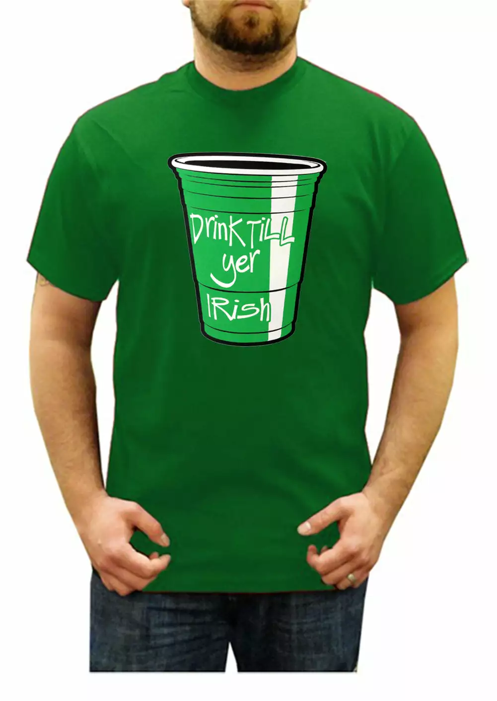 Bewild St.Patricks Day Drink Till Yer Irish Green Cup Men's T-Shirt 4 Bewild St.Patricks Day Drink Till Yer Irish Green Cup Men's T-Shirt