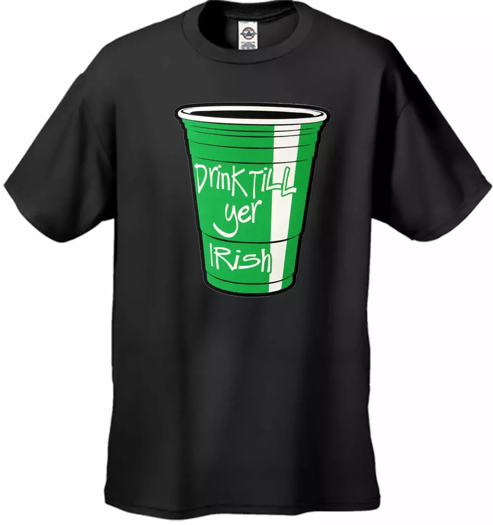 Bewild St.Patricks Day Drink Till Yer Irish Green Cup Men's T-Shirt 6 Bewild St.Patricks Day Drink Till Yer Irish Green Cup Men's T-Shirt