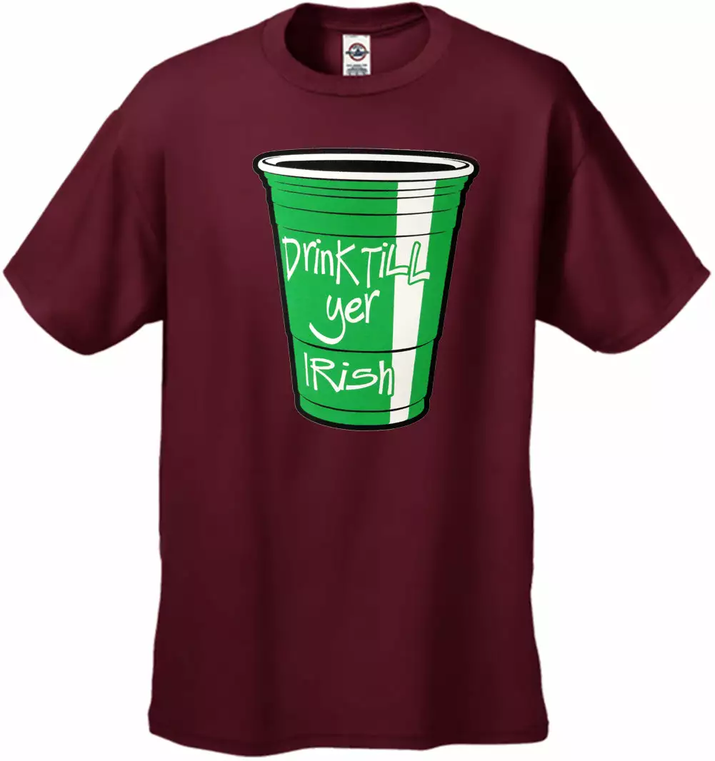 Bewild St.Patricks Day Drink Till Yer Irish Green Cup Men's T-Shirt 7 Bewild St.Patricks Day Drink Till Yer Irish Green Cup Men's T-Shirt