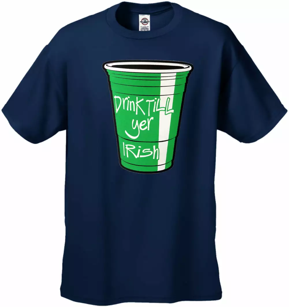 Bewild St.Patricks Day Drink Till Yer Irish Green Cup Men's T-Shirt 11 Bewild St.Patricks Day Drink Till Yer Irish Green Cup Men's T-Shirt
