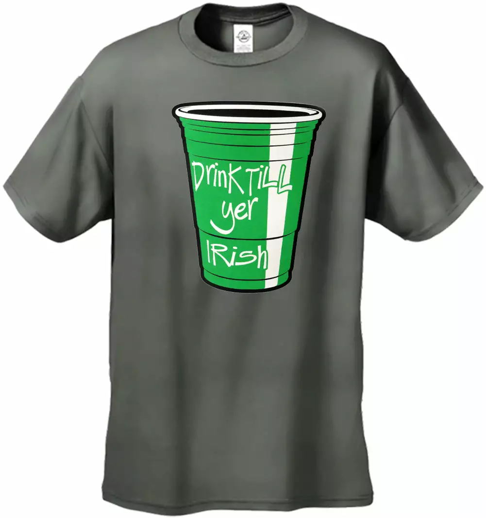 Bewild St.Patricks Day Drink Till Yer Irish Green Cup Men's T-Shirt 8 Bewild St.Patricks Day Drink Till Yer Irish Green Cup Men's T-Shirt