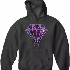 Bewild Dripping Purple Galaxy Diamond Adult Hoodie Cool Funny & Offensive