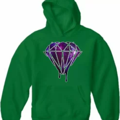 Bewild Dripping Purple Galaxy Diamond Adult Hoodie Cool Funny & Offensive