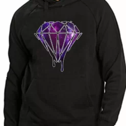 Bewild Dripping Purple Galaxy Diamond Adult Hoodie Cool Funny & Offensive