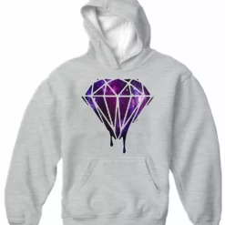 Bewild Dripping Purple Galaxy Diamond Adult Hoodie Cool Funny & Offensive