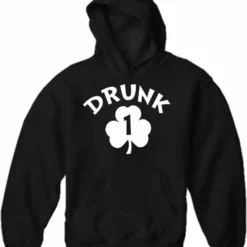 Bewild Drunk 1 Irish Shamrock Adult Hoodie St.Patricks Day