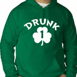 Bewild Drunk 1 Irish Shamrock Adult Hoodie St.Patricks Day