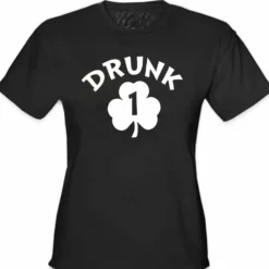 Bewild Cool Funny & Offensive Drunk 1 Irish Shamrock Girl's T-Shirt