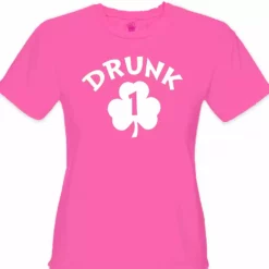 Bewild Cool Funny & Offensive Drunk 1 Irish Shamrock Girl's T-Shirt