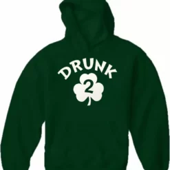 Bewild Drunk 2 Irish Shamrock Adult Hoodie St.Patricks Day