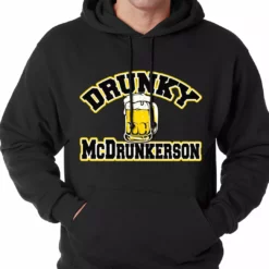 Bewild Cool Funny & Offensive Drunky McDrunkerson Funny Adult Hoodie