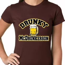 Bewild Cool Funny & Offensive Drunky McDrunkerson Funny Ladies T-shirt