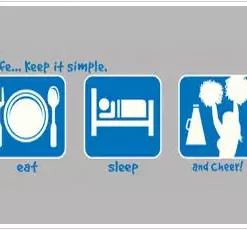 Bewild Sport Inspiration Eat, Sleep, And Cheer! T-Shirt