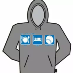 Bewild Eat, Sleep, Play Baseball Hoodie Sport Inspiration