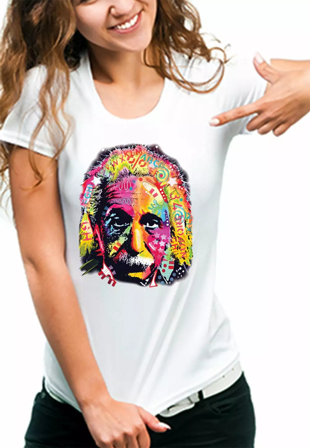 Bewild Cool Funny & Offensive Einstein Graffiti Fractal Girl's T-Shirt 3 Bewild Cool Funny & Offensive Einstein Graffiti Fractal Girl's T-Shirt