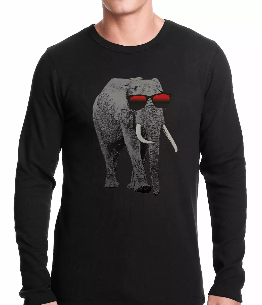 Bewild Elephant Wearing Sunglasses Thermal Shirt Cool Funny & Offensive 3 Bewild Elephant Wearing Sunglasses Thermal Shirt Cool Funny & Offensive
