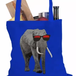 Bewild Cool Funny & Offensive Elephant Wearing Sunglasses Tote Bag