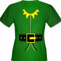 Bewild Elf T-Shirt - Girl's Elf T-Shirt (Kelly Green) Holiday Prints
