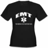 Bewild Cool Funny & Offensive EMT The Hardest Job Girls T-Shirt