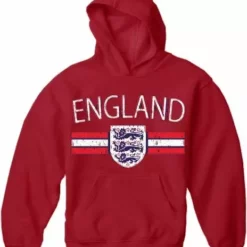 Bewild Nationality & Ethnic England Vintage Shield International Mens Hoodie