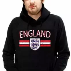 Bewild Nationality & Ethnic England Vintage Shield International Mens Hoodie
