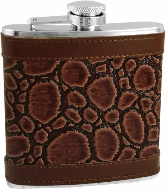 Bewild Exotic Leathers 6 Oz. Hip Flask 3 Bewild Exotic Leathers 6 Oz. Hip Flask