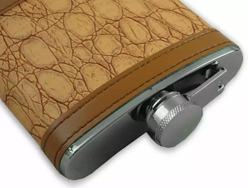 Bewild Exotic Leathers 6 Oz. Hip Flask 9 Bewild Exotic Leathers 6 Oz. Hip Flask