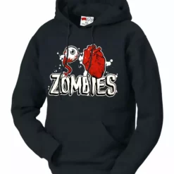 Bewild Halloween Prints Eye Heart Zombies Adult Hoodie