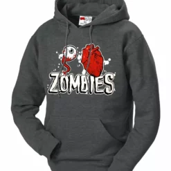 Bewild Halloween Prints Eye Heart Zombies Adult Hoodie