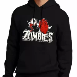 Bewild Halloween Prints Eye Heart Zombies Adult Hoodie