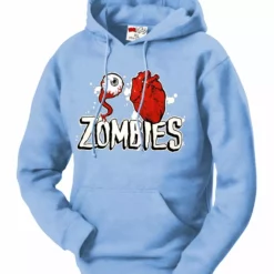Bewild Halloween Prints Eye Heart Zombies Adult Hoodie