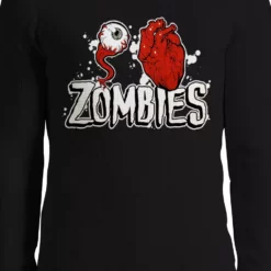 Bewild Eye Heart Zombies Thermal Long Sleeve Shirt Cool Funny & Offensive
