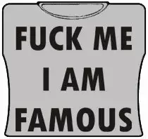 Bewild F*ck Me Im Famous Girls T-Shirt (Grey) Cool Funny & Offensive