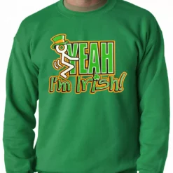Bewild St.Patricks Day F*ck Yeah I'm Irish Adult Crewneck
