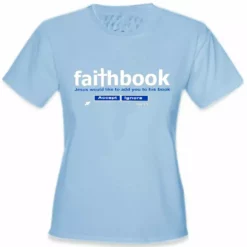 Bewild Cool Funny & Offensive Faithbook Girl's T-Shirt