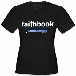 Bewild Cool Funny & Offensive Faithbook Girl's T-Shirt
