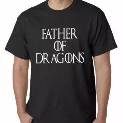 Bewild Father Of Dragons Mens T-shirt Comic Con & Gaming Clothing, Video Game