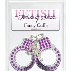Bewild Fetish Fantasy Fancy Cuffs With Purple Rhinestones Adult Novelties