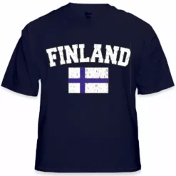Bewild Finland Vintage Flag International Mens T-Shirt