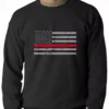 Bewild Say It Loud Firefighter Thin Red Line American Flag - Support Firefighter Department Horizontal Adult Crewneck 2 Bewild Say It Loud Firefighter Thin Red Line American Flag - Support Firefighter Department Horizontal Adult Crewneck