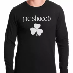 Bewild Fit Shaced (Shit Faced) St. Patricks Day Shamrock Drinking Thermal Shirt
