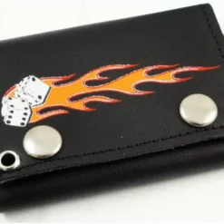 Bewild Flaming Dice Genuine Leather Chain Wallet Wallets & Chains 12 Bewild Flaming Dice Genuine Leather Chain Wallet Wallets & Chains
