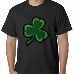 Bewild Flashing Light Up Shamrock Mens T-shirt (Black)